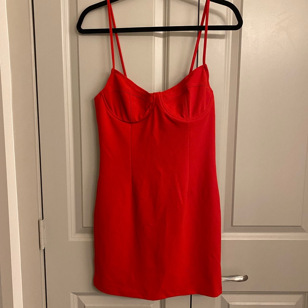 Red Underwire Body-con Dress Size M